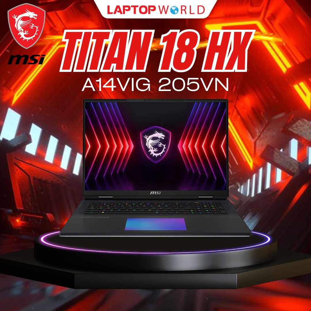 MSI Titan 18 HX - Laptop game giá hơn 100 triệu đồng với touchpad phát sáng