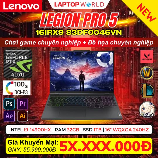 Trải nghiệm Lenovo Legion Pro 5 (2024) Chính hãng, Intel core i9-14900HX và RTX 4070