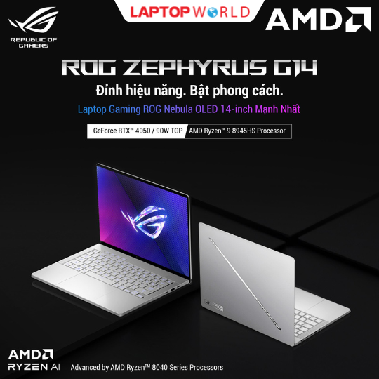 Laptop Gaming OLED ROG Zephyrus G14 (2024) sử dụng chip AMD mạnh nhất