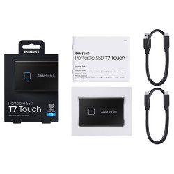 Ổ cứng di động SSD Samsung T7 Touch 1TB USB 3.2 Gen 2 - Đen (MU-PC1T0K)