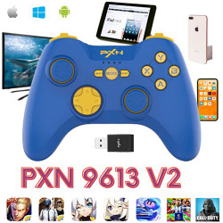 Tay cầm chơi game không dây PXN 9613 V2 Blue
