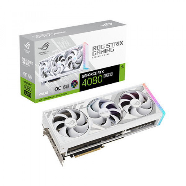 VGA Asus ROG Strix GeForce RTX 4080 SUPER 16GB GDDR6X White OC Edition (ROG-STRIX-RTX4080S-O16G-WHITE)