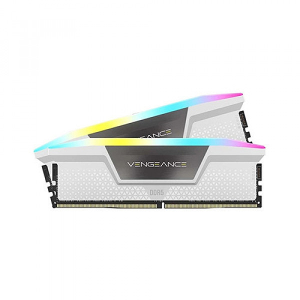 Ram desktop CORSAIR VENGEANCE RGB 64GB (2x32GB) DDR5 5600Mhz White (CMH64GX5M2B5600C40W)