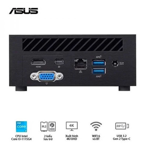 PC Mini Asus NUC PN63-S1-B-S3001MV (Barebone | Intel Core I3-1115G4 |Intel 802.11AX,BT| VESA MOUNT| VGA port)